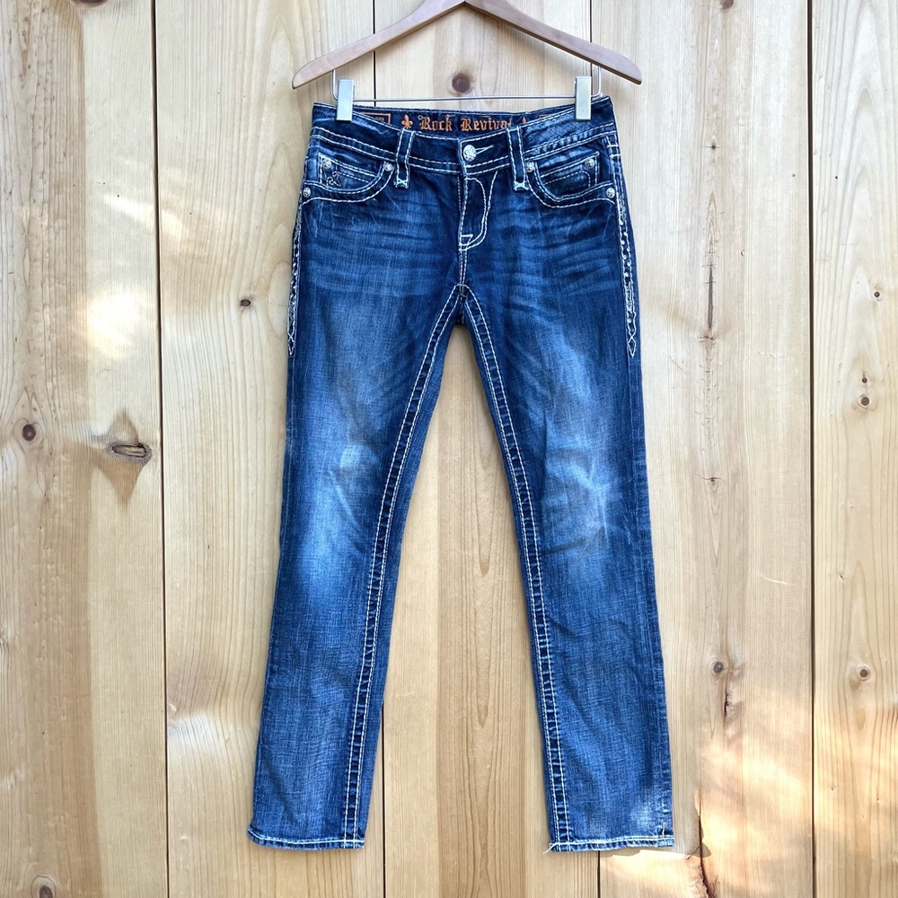 Rock Revival Esther Straight Jeans Sz 28 - Picture 2 of 8